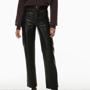 Chic Black Leather Pants